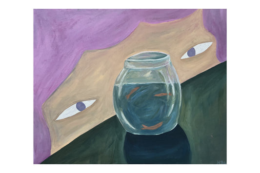 "Watching the fishes" Art Print