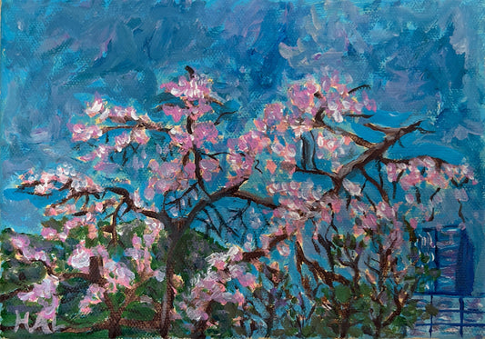 "Cherry Blossoms" original canvas painting