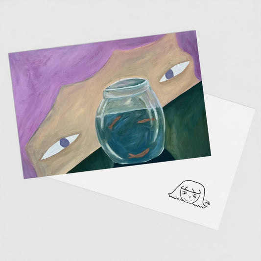 "Watching the fishes" Art Print